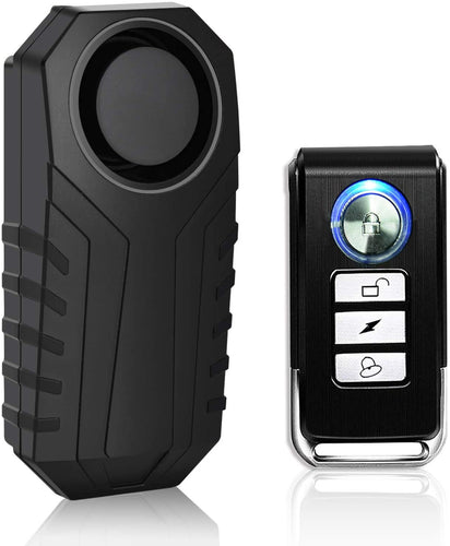 Allarme bicicletta KINOEE, antifurto senza fili Allarme antifurto per bici Moto Mobilità auto Scooter Veicoli Finestrino, 113db Super rumoroso e impermeabile (telecomando incluso)