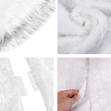 Carica l&#39;immagine nel visualizzatore di Gallery, Flysee Albero di Natale Gonna Copertura di Base Bianco Peluche Pannello Esterno Albero Natale per Albero di Natale Decorazione Natalizia, 31 Pollici / 78CM