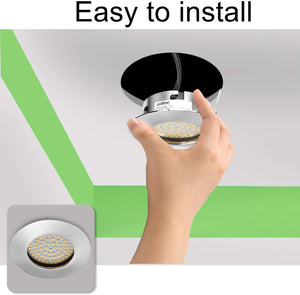 Gr4tec Faretti Led da Incasso Per Cartongesso 6 x 5W Luce Naturale 4500K, Faretto Led Incasso Soffitto Slim 230V, 400LM 68 x 2835 SMD Spot Incasso Led, IP20 Luci da Incasso Per Soggiorno