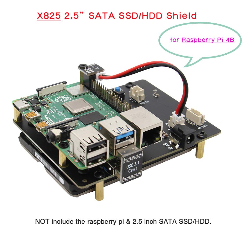 Raspberry Pi 4 SATA, raspberry 4 Modello B X825 da 2.5 pollici SATA... - Ilgrandebazar