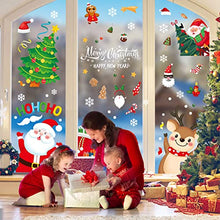 Carica l&#39;immagine nel visualizzatore di Gallery, Multper 116 Pezzi Vetrofanie Natalizie per Finestre, Decorazioni Natalizie, Rimovibile Adesivi Natalizi, Adesivi Natale Riutilizzabili, DIY Addobbi Natalizi, Renna, Babbo Natale, Fiocco di Neve