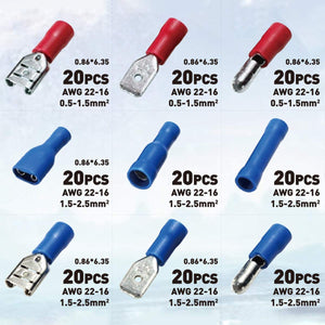 360pcs Connettori Elettrici, Geepro misto Assortiti Lug Kit Isolato - Ilgrandebazar