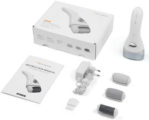 MYCARBON Pedicure Elettrico Professionale Piedi Attrezzi per Pedicure Rimuovere Calli Ricaricabile Cura dei Piedi Levigatore Duroni Compresi Rulli di Ricambio