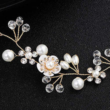Carica l&#39;immagine nel visualizzatore di Gallery, INTVN Copricapo da sposa Fiori Perle Strass Fascia per Capelli Accessori per... - Ilgrandebazar
