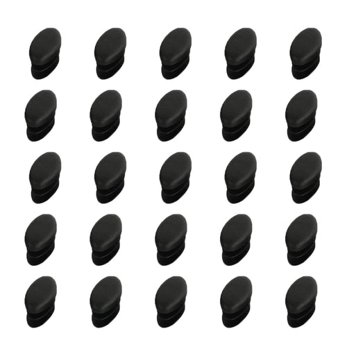 YouU 25 Pezzi Inserto Tubo per Sedia Ovale in Plastica Ufficio, 28 x 14mm - Ilgrandebazar