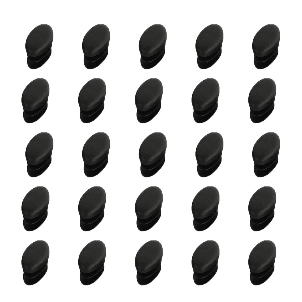 YouU 25 Pezzi Inserto Tubo per Sedia Ovale in Plastica Ufficio, 28 x 14mm - Ilgrandebazar