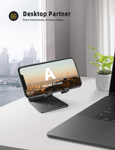 Carica l'immagine nel visualizzatore di Gallery, Lamicall Supporto Telefono Regolabile, Dock Telefono - Universale Supporto Dock per Phone 11 PRO, XS Max, XS, X, XR, 8, 7, 6 Plus, Samsung S10 S9 S8 S7 S6, Huawei, Scrivania, Altri Smartphone - Nero