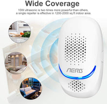Carica l&#39;immagine nel visualizzatore di Gallery, [2020 NEW] Aerb Repellente ad Ultrasuoni, 10W Antizanzare Ultrasuoni Portatile ad innesto, 100% Sicuro per Persone e Animali, per Topi, Pulci, Zanzare, Roditori, Scarafaggi, Formiche, Ragni, 2 Pezzi