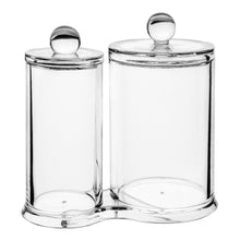 Carica l&#39;immagine nel visualizzatore di Gallery, ASIV, Organizzatore 2 in 1 acrilico con coperchio, per batuffoli Trasparente - Ilgrandebazar