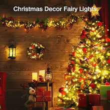 Carica l&#39;immagine nel visualizzatore di Gallery, Luci LED a Batteria, 2 x 12M Lucine LED Decorative, 120 LED Luci Stringa Impermeabile Esterno Interno Luci LED Stringa per Parete Camera Balcone Giardino Natale Feste Matrimonio - Bianco Caldo