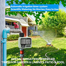 Carica l&#39;immagine nel visualizzatore di Gallery, CROSOFMI Centralina Irrigazione Giardino Timer Irrigazione Automatico Programmatore Irrigazione /IPX5 Impermeabile/Ritardo Pioggia/Modalità di Irrigazione Manuale/Funzione di Blocco Bambini