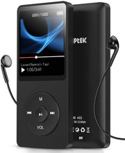 Carica l&#39;immagine nel visualizzatore di Gallery, AGPTek - Lettore MP3 da 8 GB con Schermo 1,8 Pollici con Radio FM e Registratore e70 ore di riproduzione prolungata, Nero Nero 8G