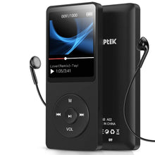 Carica l&#39;immagine nel visualizzatore di Gallery, AGPTek - Lettore MP3 da 8 GB con Schermo 1,8 Pollici con Radio FM e Registratore e70 ore di riproduzione prolungata, Nero Nero 8G