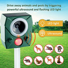 Carica l&#39;immagine nel visualizzatore di Gallery, Repellente per Gatti, Dissuasori per Piccioni, 2023 Nuovo Ultrasuoni Solare Repellente Gatti Repeller per Piccioni,Uccelli,Cani,Gatti,Topi,Volpi, 5 Modalità Ultrasound Repellente per Animali