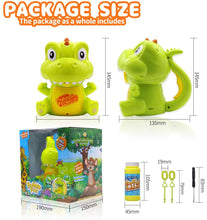 Carica l'immagine nel visualizzatore di Gallery, PUZ Toy Bubble Machine Giocattoli per Bambini Bubble Marker Giocattoli Regali per 3-8 Anni Ragazze Bolle per bomboniere Giocattoli Dinosauro per Ragazzi Giocattoli Estivi Musica a LED