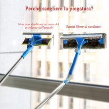 Carica l&#39;immagine nel visualizzatore di Gallery, IKU Kit Lavavetri Telescopico 3-in-1 (145cm) con Testa Tergivetri 145 CM, Blu - Ilgrandebazar
