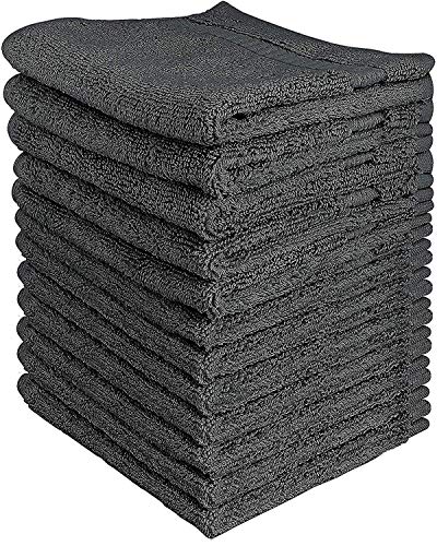 Utopia Towels - 12 asciugamani viso - Lavabili in lavatrice (30 x 30 cm, Grey - Ilgrandebazar