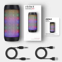 Carica l'immagine nel visualizzatore di Gallery, Cassa Bluetooth Altoparlante Speaker Portatili Stereo Hi-Fi Bassi Potenti Luce LED Wireless Micro SD Chiamata Vivavoce Microfono Incorporato Batteria Litio USB ELEHOT