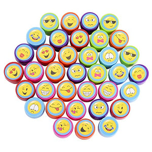 Gudotra 36pz Timbri Emoji Gadget Bambini Auto Inchiostrazione Emoji-36pz - Ilgrandebazar