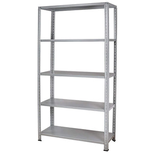 Grima KIT-F5GN51 Scaffale Metallico, Grigio cm 100 x 33 x 185h, Chiaro - Ilgrandebazar
