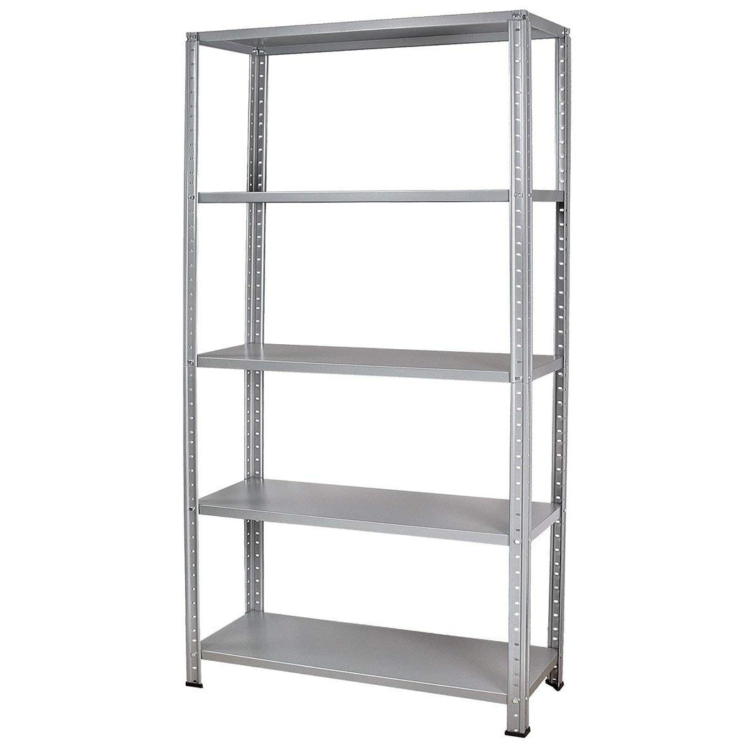 Grima KIT-F5GN51 Scaffale Metallico, Grigio cm 100 x 33 x 185h, Chiaro - Ilgrandebazar