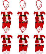 Carica l'immagine nel visualizzatore di Gallery, BESTZY 6pcs Portaposate Natalizie Babbo Natale Tasche Posate per Forchetta Cucchiaio Decorazione della Tavolo di Natale