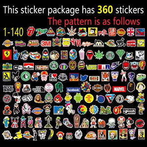 Q-Window Kit Adesivi (360 Pezzi) Vinyl Kawaii Decal Stickers per Laptop,...