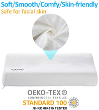 Carica l'immagine nel visualizzatore di Gallery, Guiffly Cuscino in Memory Foam Contorno, Cuscino Cervicale Ortopedico per Supporto Collo, Cuscino Letto Ergonomico per Traversine Laterali e Posteriori(50 x 30cm)