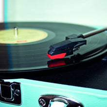 Carica l'immagine nel visualizzatore di Gallery, CL604 Giradischi Vintage Bluetooth | USB Funzione Codifica Registrazione in MP3, Digitalizza Musica del Vinile | Lettore Vinile Portatile 3 Velocità 33/45/78 | Altopartanti Integrati (Azzurro)