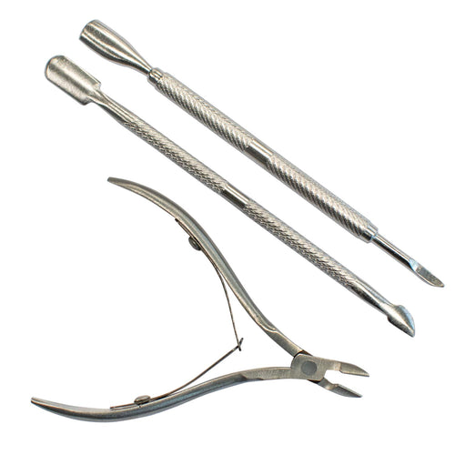 TRIXES Kit per la cura delle cuticole - 3 Pezzi - Taglia Grigio - Ilgrandebazar