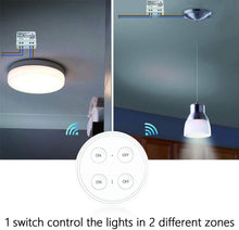 Carica l&#39;immagine nel visualizzatore di Gallery, Paio Interruttore per Luce Senza Fili, LoraTap Interruttore Remoto con Base Magnetica + 2 Ricevitore a Relè, Telecomando 200m 230V, On/Off Switch Wireless per Lampade e Apparecchi Elettrici