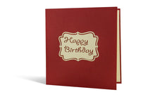 Carica l&#39;immagine nel visualizzatore di Gallery, Biglietto auguri 3d, invito per feste pop up con torta tridimensionale a comparsa, perfetto come buono regalo o portasoldi, carta auguri compleanno o anniversario con busta inclusa