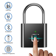 Carica l&#39;immagine nel visualizzatore di Gallery, Smart fingerprint lock Door lock,Lucchetto Per Impronte Senza Bluetooth - Ilgrandebazar