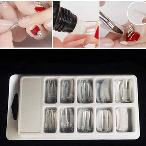Anself 5 *15ml Poly Gel Unghie kit + 100 pezzi Unghie Finte Strumenti Rapida Asciugatura con Pennelli e Penna a Doppia Testa per Nail Art