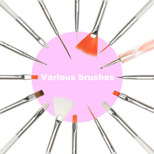 Carica l&#39;immagine nel visualizzatore di Gallery, Nail Art Design Set Kit Pennelli Decorazioni Adesivi Nastro Art-2 - Ilgrandebazar