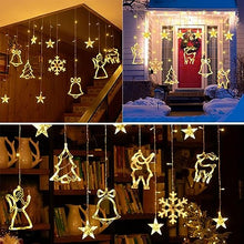Carica l'immagine nel visualizzatore di Gallery, YeahBoom 138 LED Luci di Natale Esterno Interno,3.5M Stringa di Luci Impermeabili,8 Modalità Stringa,Bianca Caldo Natale Luci Stringa,Catena Luminosa Decorazione per Natale,Finestra e Matrimonio