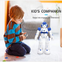 Carica l&#39;immagine nel visualizzatore di Gallery, NEWYANG Robot Giocattolo Bambini - Robot Telecomandato con Intelligente Programmabile, Gesture Sensing,Parla,Cammina,Cantando e Balla,USB Ricarica Toy Robot (Blu)