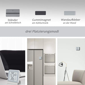 Homidy, igrometro Digitale, termometro per Interni 6,45*6,45*0,97cm, Bianco - Ilgrandebazar