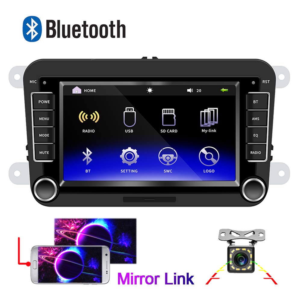 Autoradio per VW CAMECHO Touch Screen capacitivo da 7 215 x 133 x 48 mm, noir - Ilgrandebazar