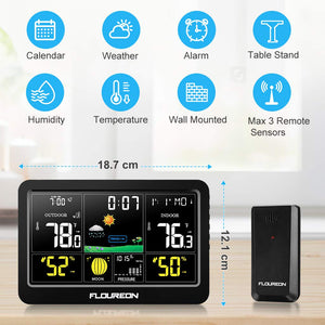 FLOUREON Stazione Meteorologica Automatica Digitale Wireless Meteo... - Ilgrandebazar