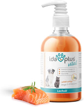 Carica l'immagine nel visualizzatore di Gallery, Olio di Salmone Premium di qualità Alimentare per Animali - flacone Pompa da 500 ml - per Cani, Gatti e Cavalli - con acidi Grassi Omega-3 e 6 – Olio di Pesce spremuto a Freddo