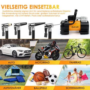 AstroAI Luftkompressor Reifenfüller Tragbare Luftpumpe für Auto 12V DC Digitale Kompressor 150PSI mit LED-Notlicht für Autos, LKWs, Motorräder usw. Geschenke für Männer