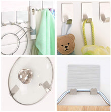 Carica l'immagine nel visualizzatore di Gallery, Gancio Autoadesivo(12 pcs), Gancio da Parete in Acciaio Inox, Ganci portasciugamani, Ganci Appendiabiti, Ganci Adesivi da Parete per Bagno e Cucina