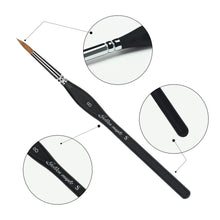 Carica l&#39;immagine nel visualizzatore di Gallery, Pennello dell&#39;artista-10 Pz 10pcs janpanese nylon detail brush set, Nero - Ilgrandebazar