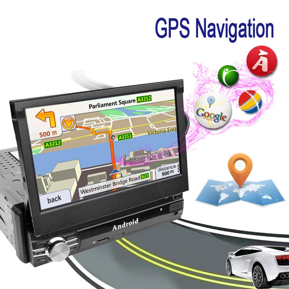 Ezonetronics 1 Din 2G DDR3 / 16GB 7 '' Flip Out Touch Screen Android 2G+16G - Ilgrandebazar