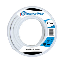 Carica l&#39;immagine nel visualizzatore di Gallery, Electraline 11725 H05VV-F Cavo per Prolunghe, Sezione 3x1 mm, 20 M, Bianco - Ilgrandebazar