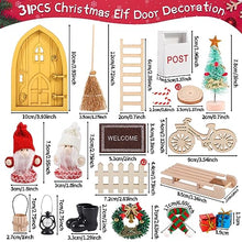 Carica l'immagine nel visualizzatore di Gallery, AMZJMT Porta Elfo Natale,Porta Elfo Natale Kit, Casetta Elfo Decorato dagli Elfi di Natale, Porta degli Elfi, Cassetta delle Lettere in Miniatura, staccionata, Ghirlanda di Natale e Altro Ancora