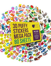 Carica l&#39;immagine nel visualizzatore di Gallery, Purple Ladybug Novelty Adesivi in Rilievo 3D per Bambini Confezione Jumbo da...