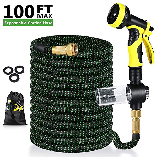 Uverbon Tubo da Giardino Estensibile 30M/100FT Acqua con connettore 30M