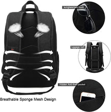 Carica l'immagine nel visualizzatore di Gallery, Besttravel Zaino PC Portatili,Zaino con tasca antifurto Impermeabile Zaino per Laptop con Porta USB,Zaino per Computer Affari da 15.6 Pollici Notebook,Zaino Lavoro Uomo per Casual Scuola Nero
